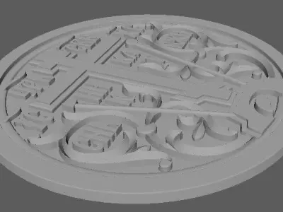 Central decor ornament for furniture 3D model 615