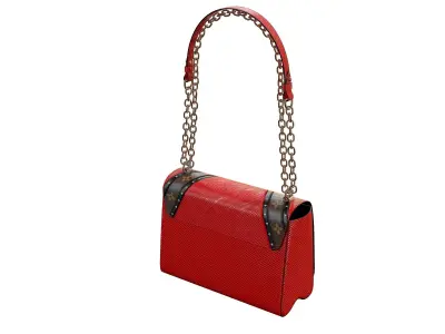 Louis Vuitton Bag Twist Epi Red with studs 3D model