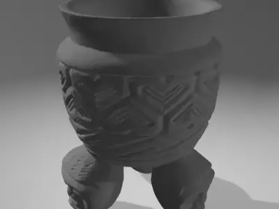 African Flower pot 3D print model