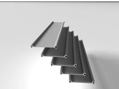 Metal Profile - Steel Pile 001 3D model