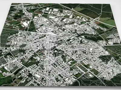 Cityscape Koszalin Poland 3D model