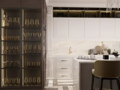 Kitchen Design 2023 CORONA AND VRAY 3D model