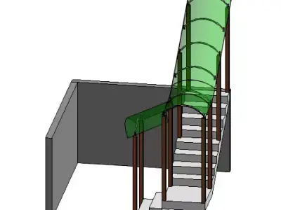 GRADAS staircase with cover 3D model