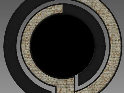 Zebra Mirror - Pont des Arts 3D model