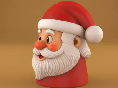 Cute Santa Claus 3D Model for Christmas Decor 3D print model