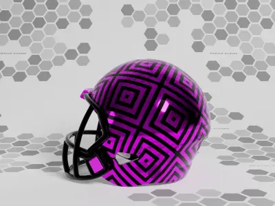 Helmet Low-poly 3D model 6