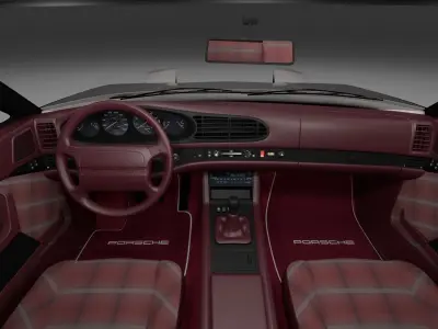 Porsche 944 Turbo S with interior HDRI 3D model