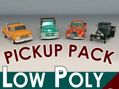 Low Poly Pickup Pack 01