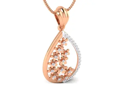 Women pendant 3D print model 7