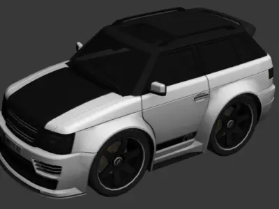 cartoon car vehicle 3d game ready model Low-poly 3D model-014 Low-poly 3D model