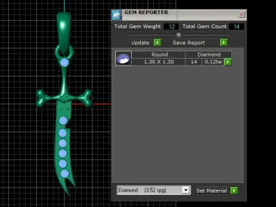 RUBY SWORD PENDANT 3DPRINTABLE MODEL  3D print model