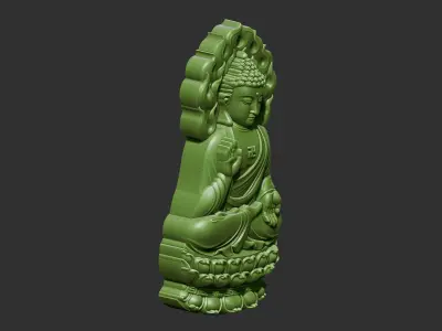 Buddha gold statue 3D print model