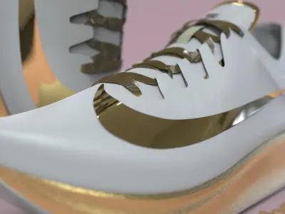 Nike Air Gold 2021 Low-poly 3D model