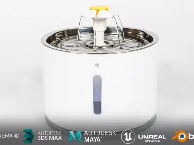 Pet Flower Stainless Water Purifier 3D model