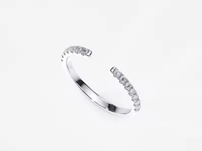 ZDR0164 diamond ring 3D print model