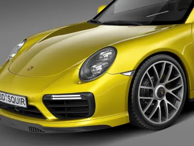 Porsche 911 Turbo S convertible 2016 3D model