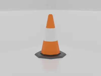 Traffic Cone Free low-poly 3D model by Wright-Games