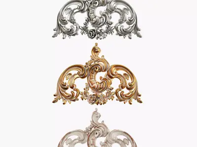 Classic carved 135 3D model