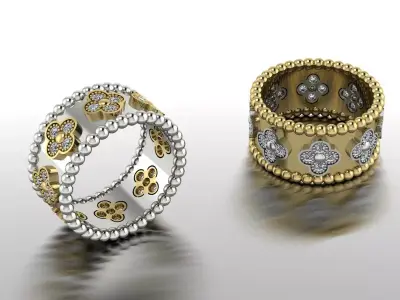 Brand Jewelry Ring Gold  3D print model