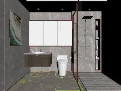 Modern Luxury Bathroom 3D model