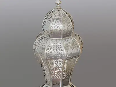 Floral moroccan lantern 3D model