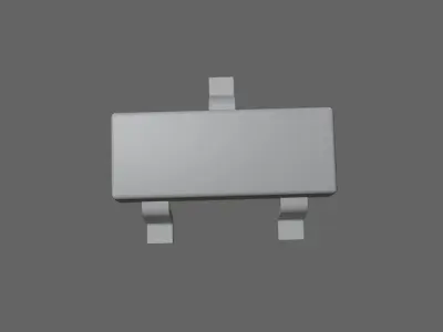 Transistor SMD - Electronic parts Low-poly 3D model