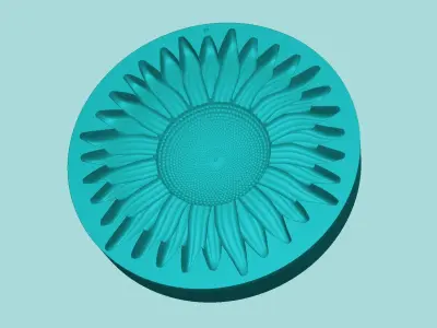 Sunflower 12 - Silicone Mold Maker - Template 3D print model