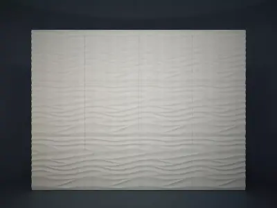 01 SILK PATTERN 3D WALL Low-poly 3D model