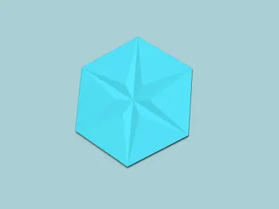 Hexagonal Wall Panel A24 Star - Interior Design Decoration 3D print model