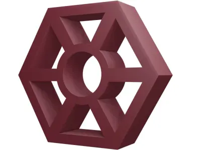 Brick Jaali Hex design 3D model
