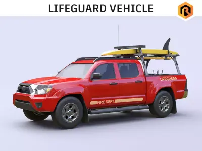 Lifeguard Vehicle Low-poly 3D model