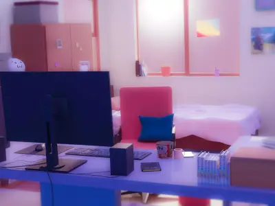 Diorama Room Low-poly 3D model