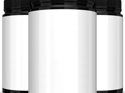 Plastic Bottle With Cover 3D model