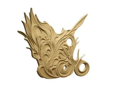 3D Wall Panel mural decor set relief stl 03 3D model