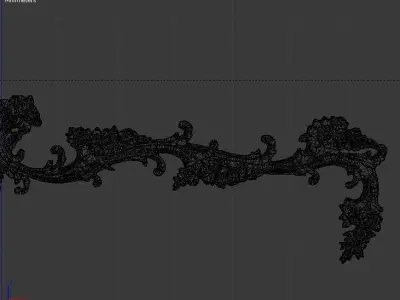 Plaster decorative frame 3D model 08 3D model