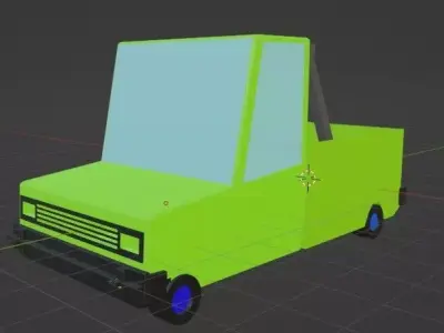 3D truck car Free low-poly 3D model