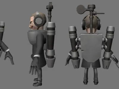 Skibidi Toilet 3D Model Pack 11 Characters  Low-poly 3D model