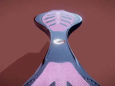 Waveboard hoveboard leaves Free low-poly 3D model