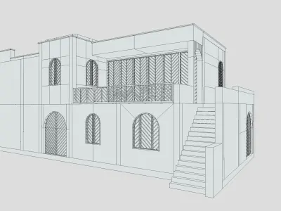 Middle East Building Low-poly 3D model