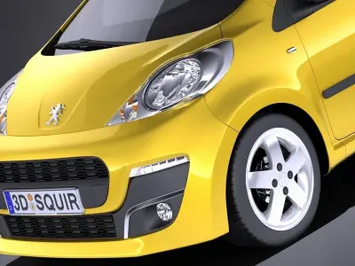 Peugeot 107 3-door 2016 VRAY 3D model