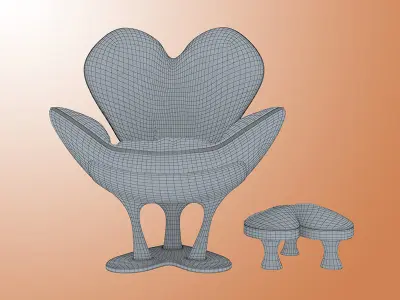 Sweet Heart Chair Free 3D model