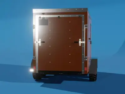 Photorealistic 3D model of van Low-poly 3D model