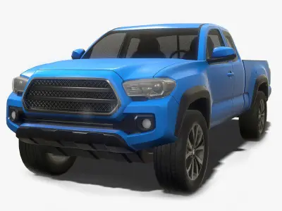 Pick-up Truck Game Ready Low-poly 3D model