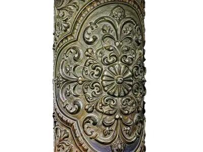 Green Copper Arabic Oriental Nightstand bedside Metal Table Lamp 3D model
