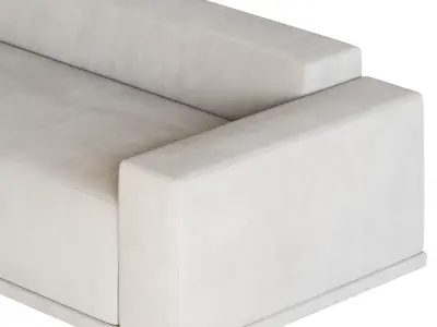 WHEAT PERFORMANCE VELVET SOFA 3D model
