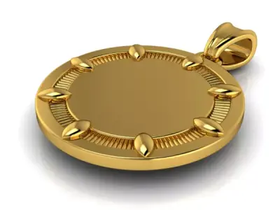 Engravable Pendant Necklace Jewelry Charm Bail 3D print model