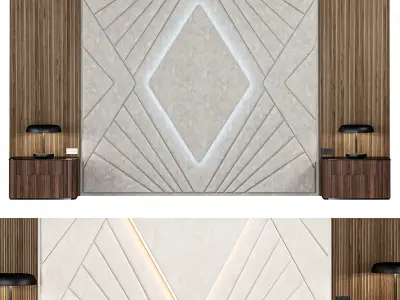 Wall Composition Bedroom 01 3D model