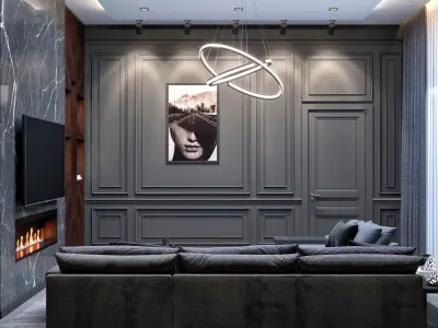 Hall interior 3D model