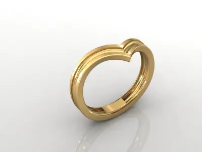 STL 3DM Print Ready Women Diamond Ring Lightweight Printable  3D print model 168