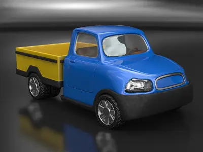 Set of cartoon cars  3D model